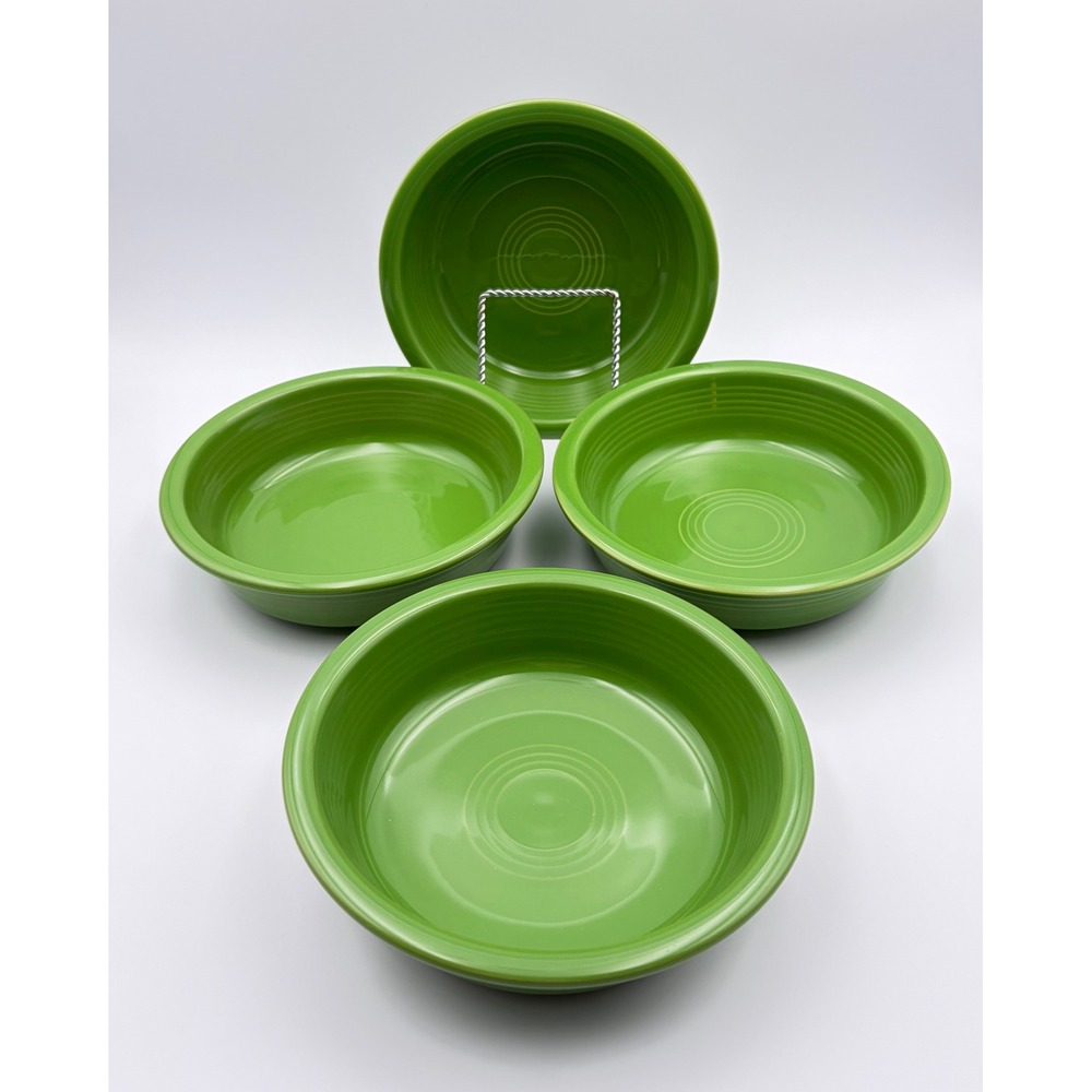 Fiestaware Shamrock Green Medium Bowls Set of 4 Cereal Coupe Soup 19 oz HLC USA